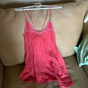 Super cute pink festival tank small